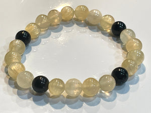 Aromatherapy Healing Stone Bracelet  - Honey Calcite -