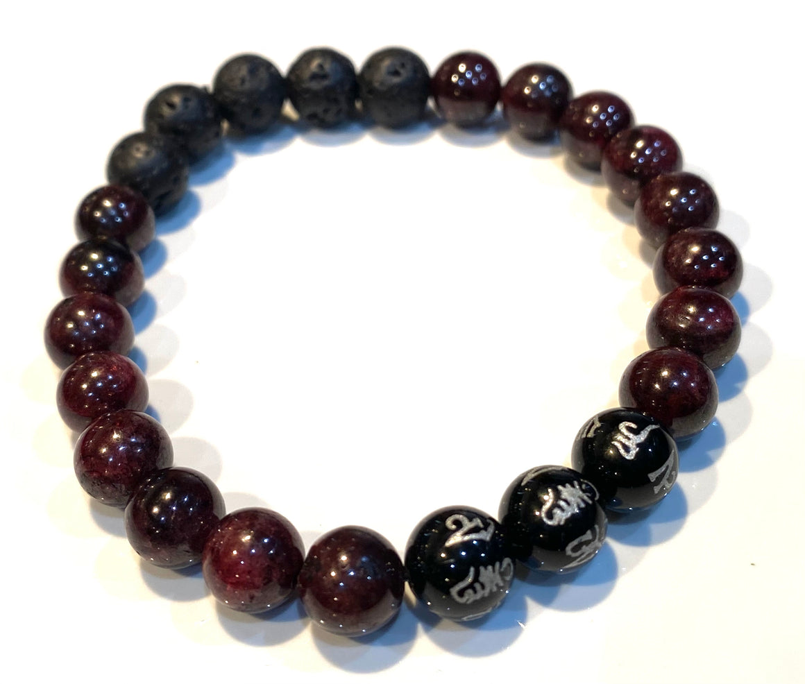 Aromatherapy Healing Stone Bracelet - Garnet - Oakwood Natural Living