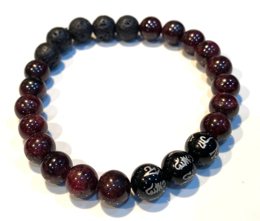 Aromatherapy Healing Stone Bracelet - Garnet - Oakwood Natural Living