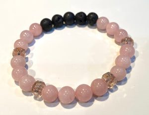 Aromatherapy Healing Stone Bracelet - Rose Quartz