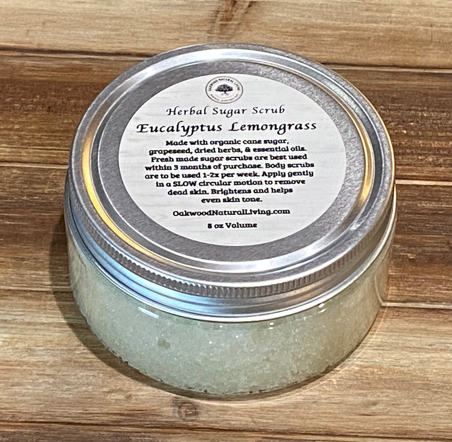 Sugar Body Scrub Eucalyptus Lemongrass - Oakwood Natural Living