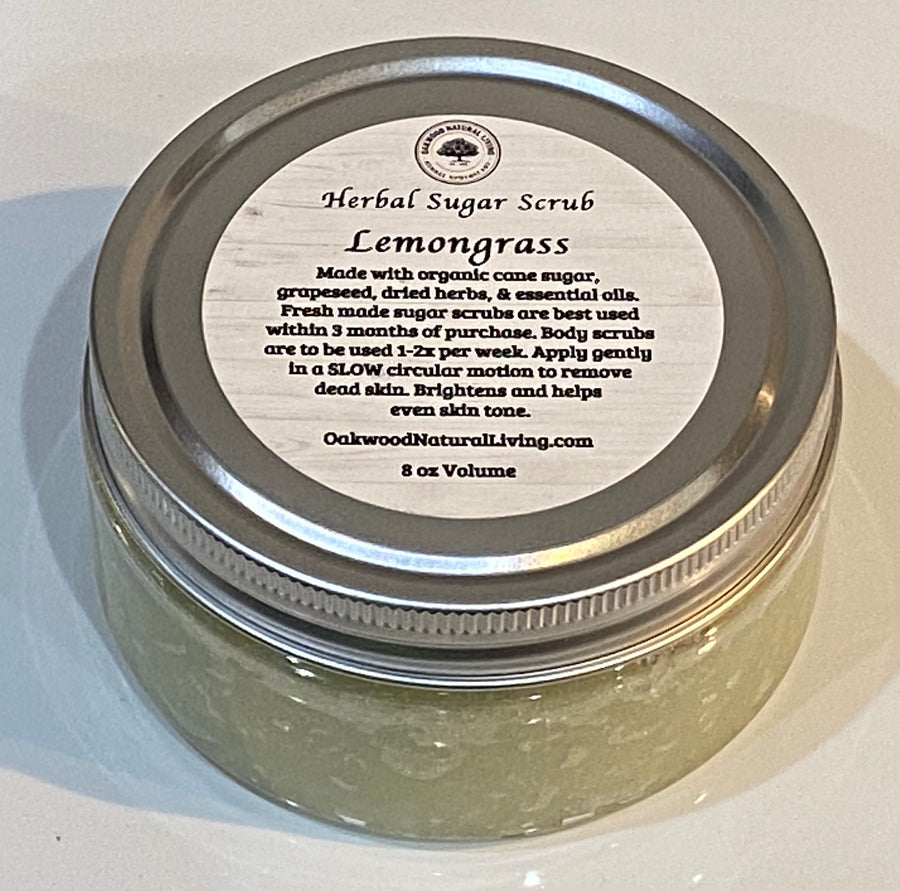 Sugar Face and Body Scrub Lemongrass - Oakwood Natural Living