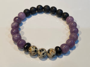 Aromatherapy Healing Stone Bracelet  - Lepidolite for Anxiety