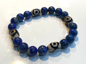 Aromatherapy Healing Stone Bracelet  - Self Heal - Blue Lapis