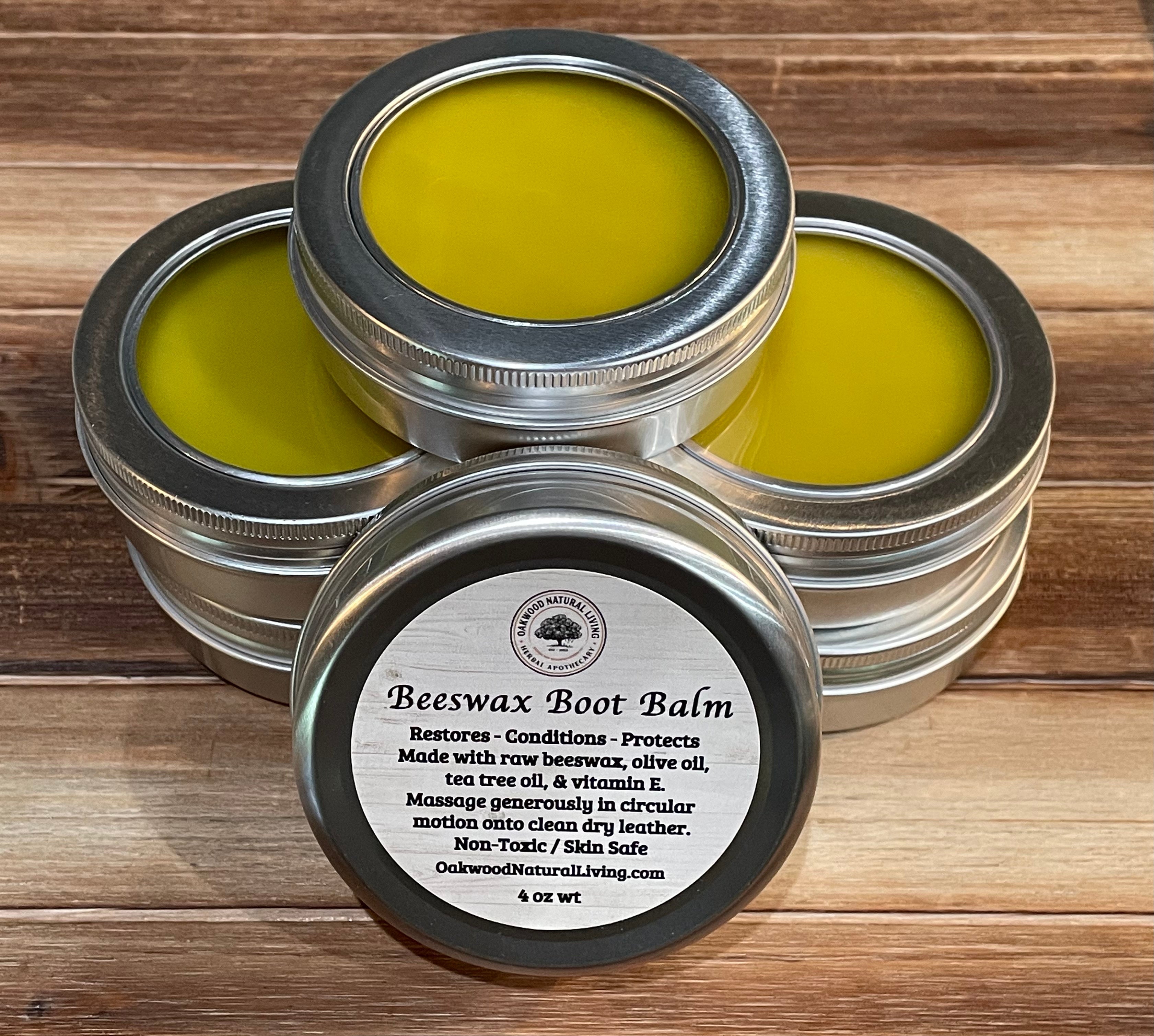  Handcrafted Beeswax & Hemp Seed Oil Bad Biker Boot Butter  Leather Wax 2oz. Tin Leather Conditioner Leather Treatment Leather Cleaner  : Handmade Products