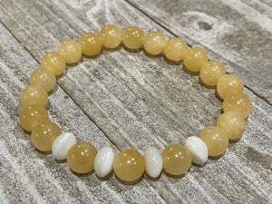 Aromatherapy Healing Stone Bracelet  - Honey Calcite -