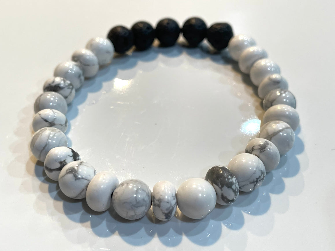 Aromatherapy Healing Stone Bracelet - Howlite