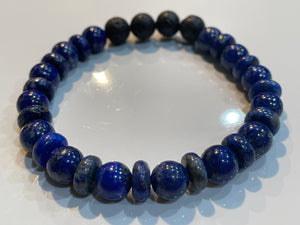 Aromatherapy Healing Stone Bracelet  - Self Heal - Blue Lapis