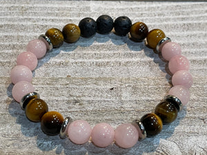 Aromatherapy Healing Stone Bracelet - Rose Quartz