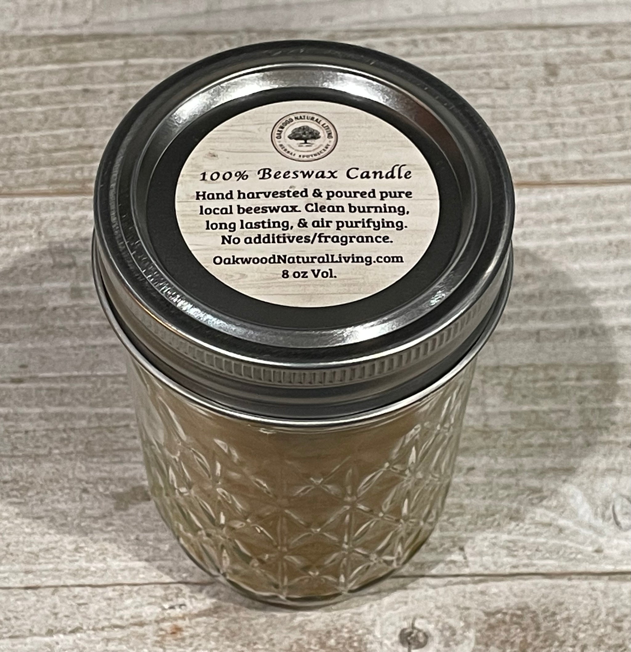 Scent Free Candle- 100% Beeswax, Organic Hemp Wick – Point Unbroken