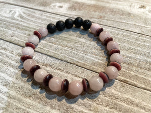 Aromatherapy Healing Stone Bracelet - Rose Quartz