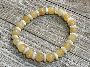 Aromatherapy Healing Stone Bracelet  - Honey Calcite -