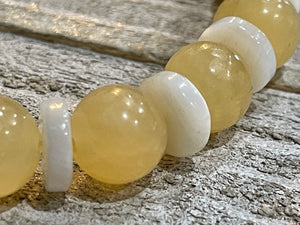 Aromatherapy Healing Stone Bracelet  - Honey Calcite -