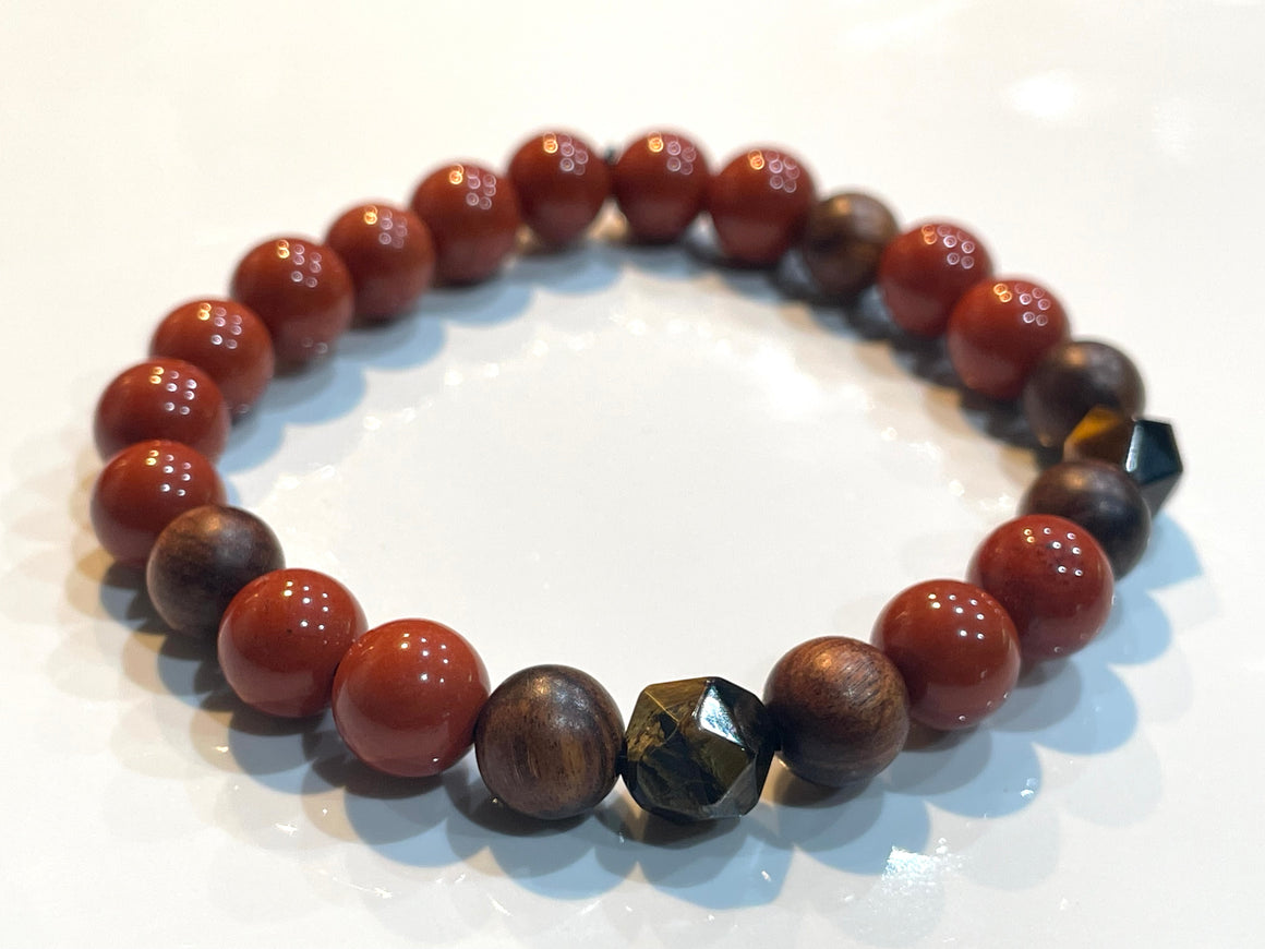 Aromatherapy Healing Stone Bracelet  - Recovery - Red Jasper