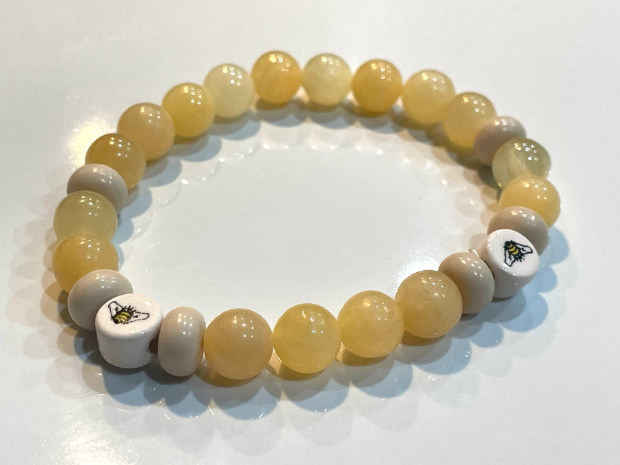 Aromatherapy Healing Stone Bracelet - Honey bee