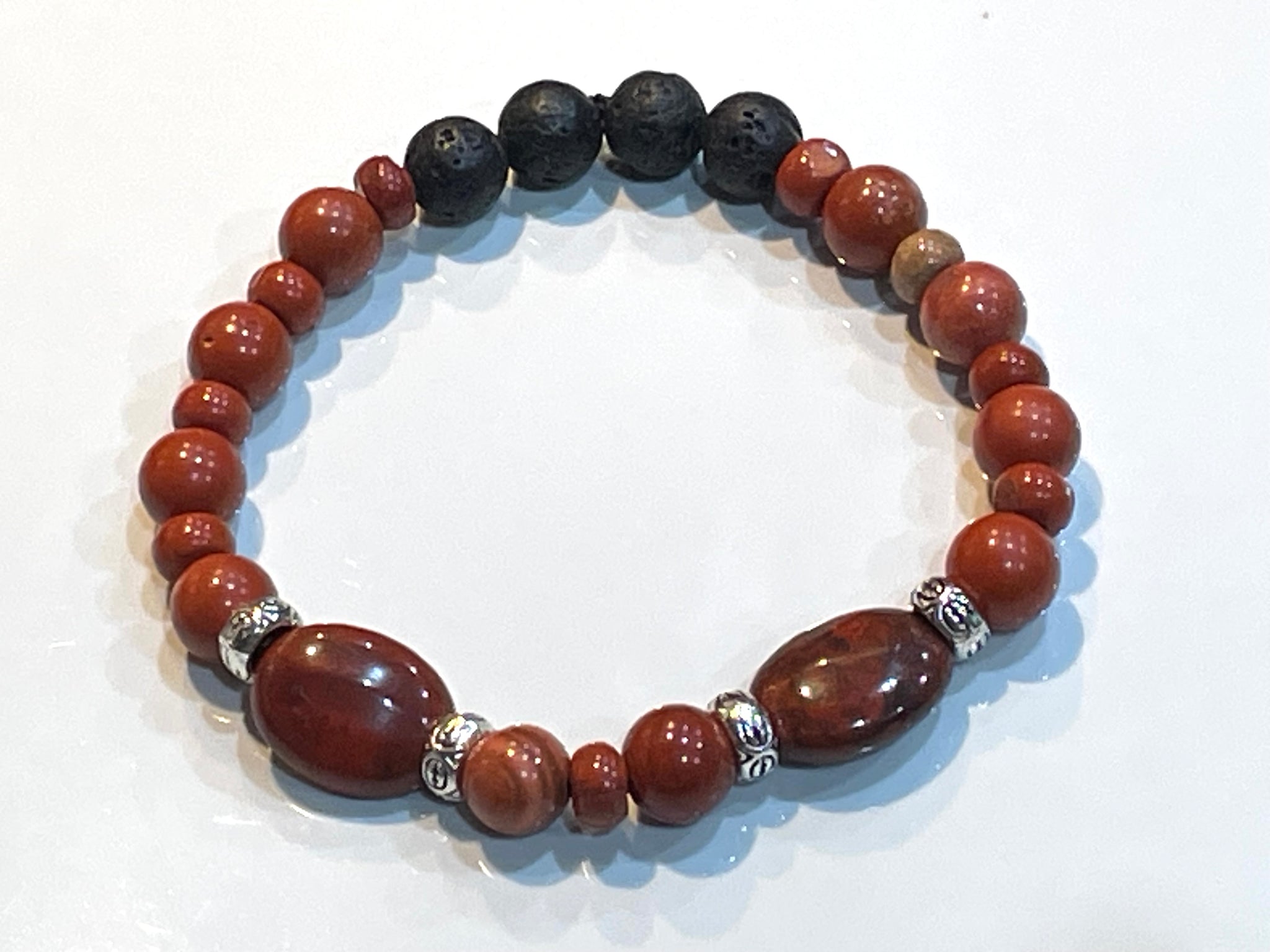 Aromatherapy Healing Stone Bracelet  - Recovery - Red Jasper