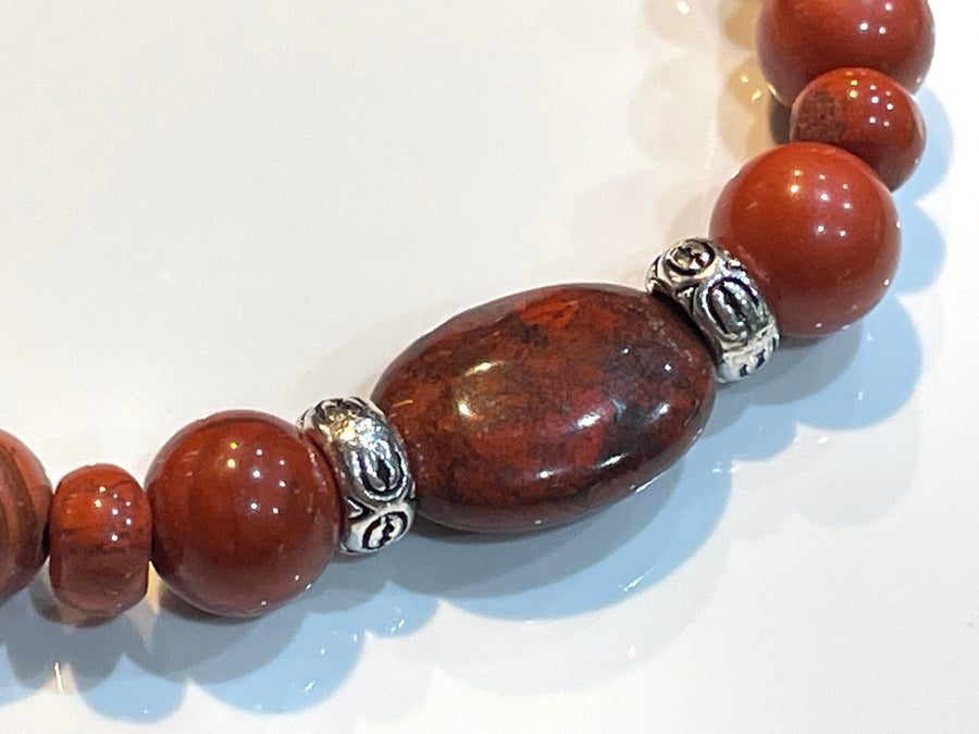 Aromatherapy Healing Stone Bracelet  - Recovery - Red Jasper