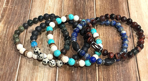 Aromatherapy Healing Stone Bracelet Collection MENS LINE