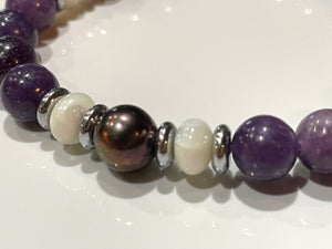 Aromatherapy Healing Stone Bracelet  - Lepidolite for Anxiety
