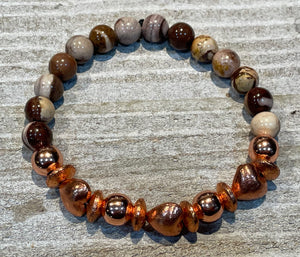 Aromatherapy Healing Stone Bracelet - Copper