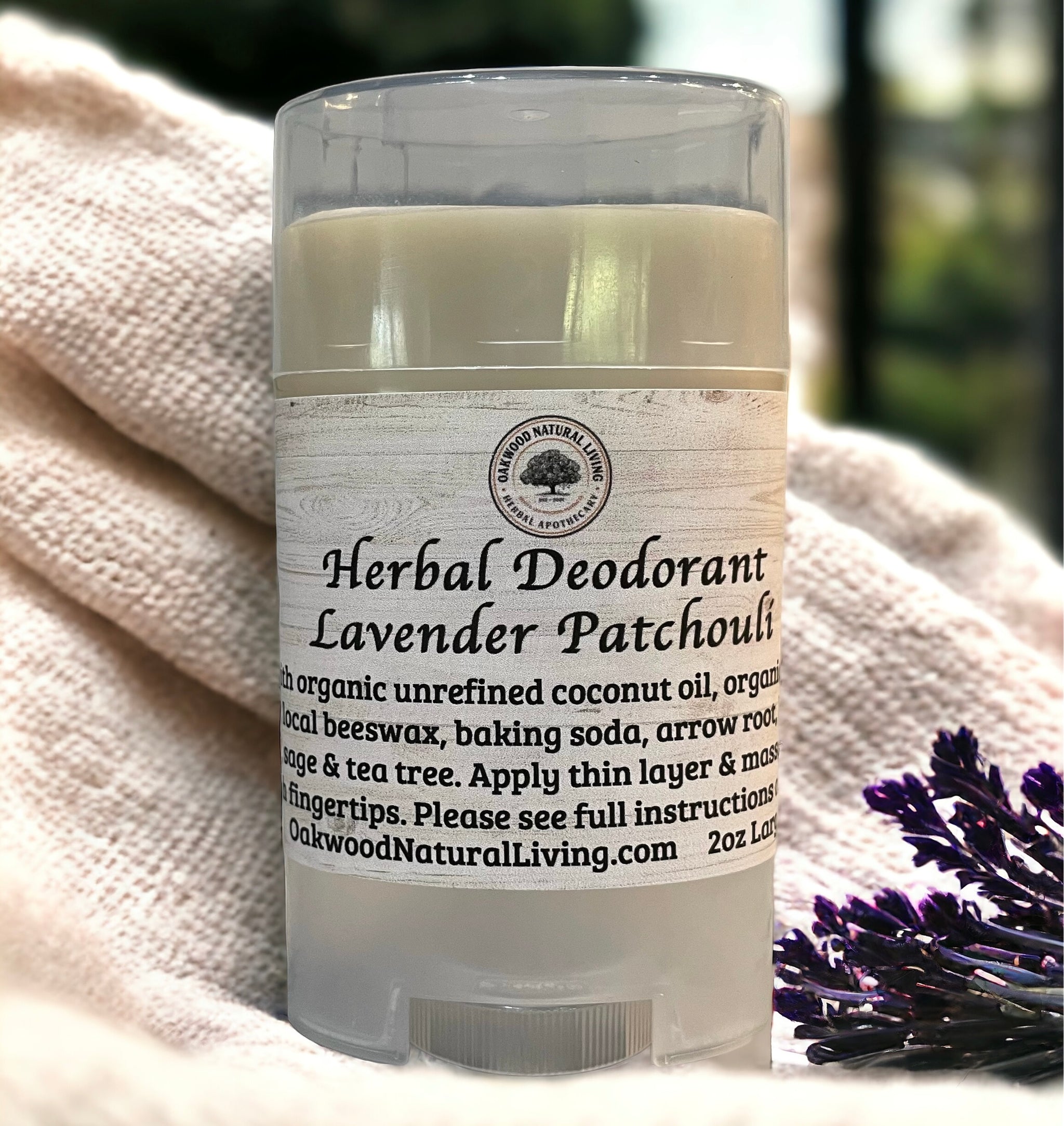 lavender tea tree oil deodorant Oakwood Natural Living
