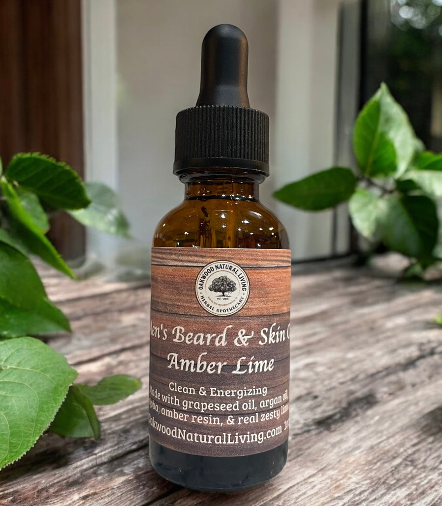 Mens Beard & Skin Oil  " Amber and Lime "