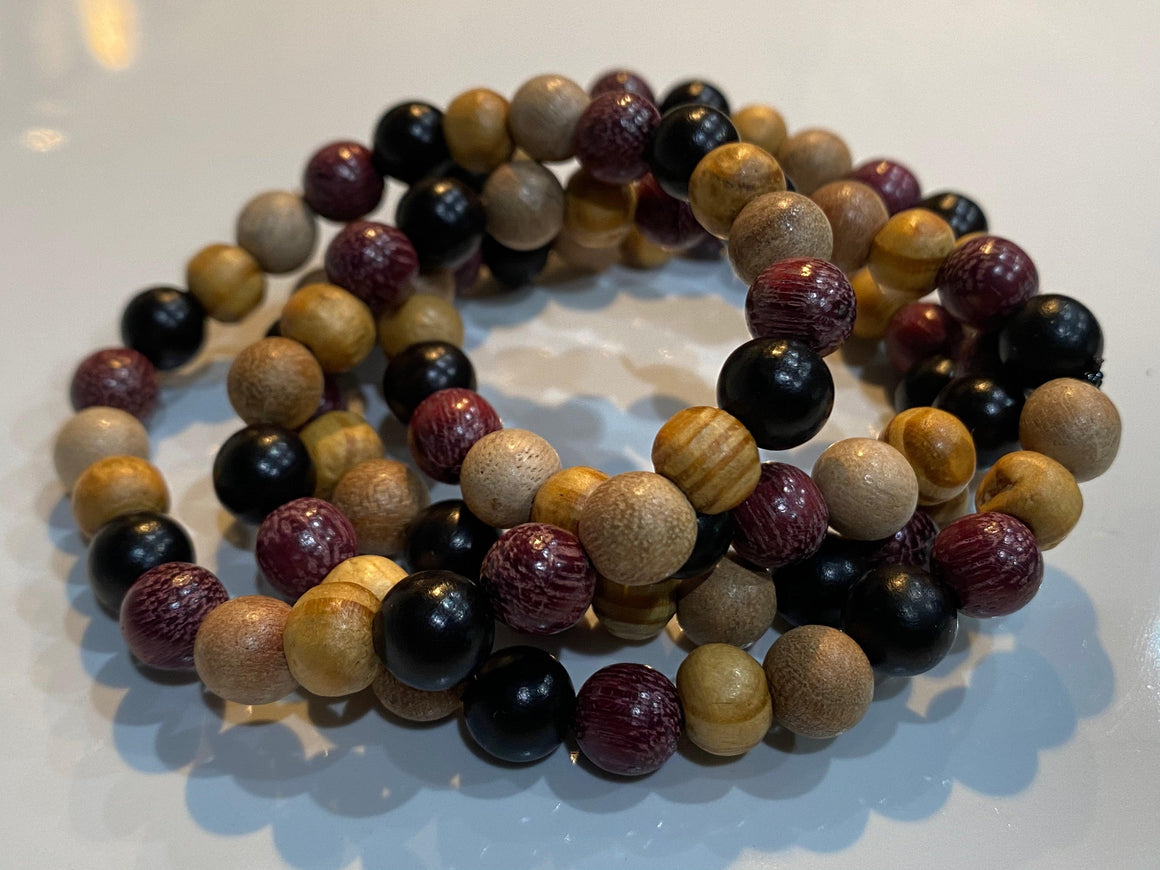 Aromatherapy Healing Stone Bracelet - Exotic Wood - Oakwood Natural Living