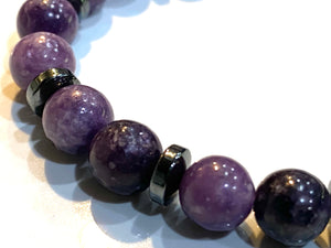 Aromatherapy Healing Stone Bracelet  - Lepidolite for Anxiety