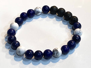 Aromatherapy Healing Stone Bracelet  - Self Heal - Blue Lapis