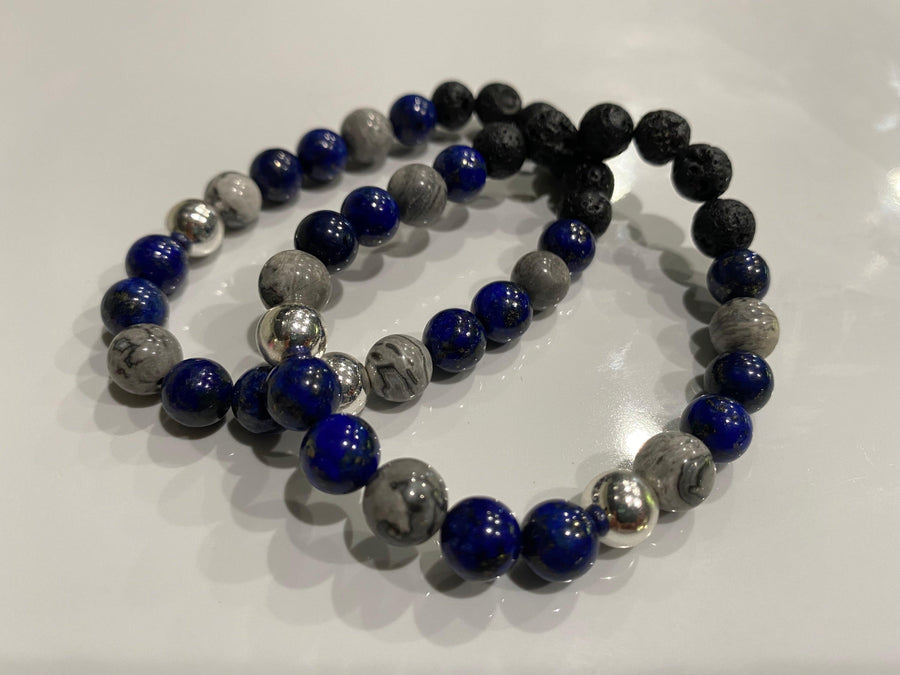 Aromatherapy Healing Stone Bracelet  - Self Heal - Blue Lapis