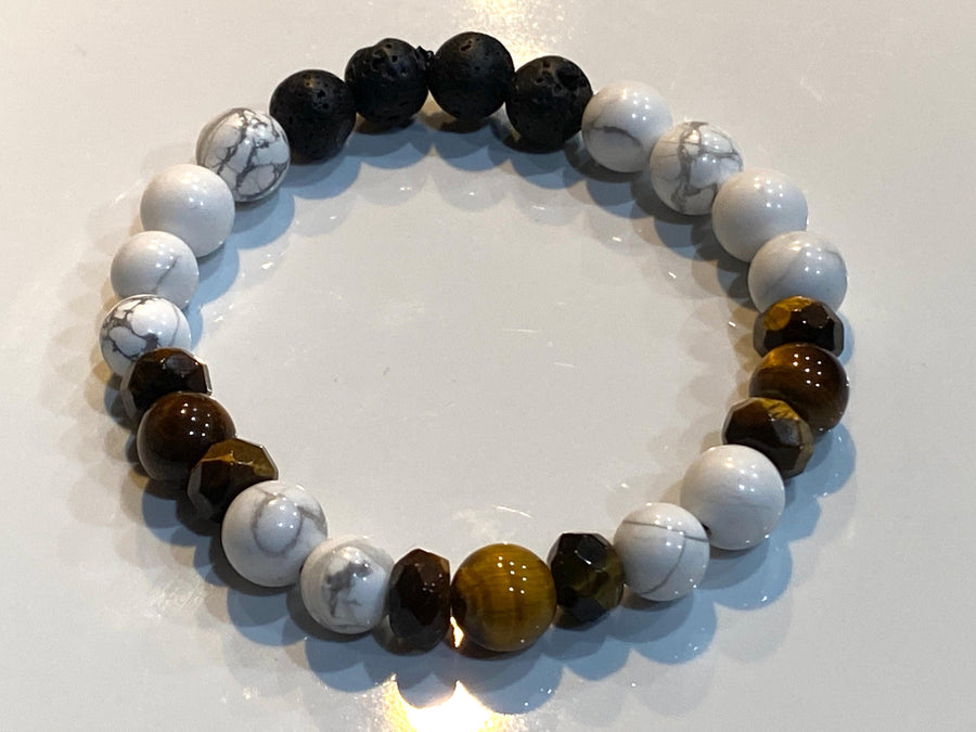 Aromatherapy Healing Stone Bracelet - Howlite