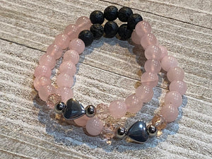 Aromatherapy Healing Stone Bracelet - Rose Quartz - Oakwood Natural Living