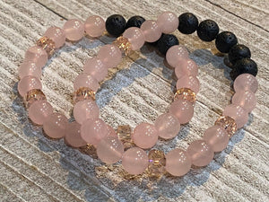 Aromatherapy Healing Stone Bracelet - Rose Quartz - Oakwood Natural Living