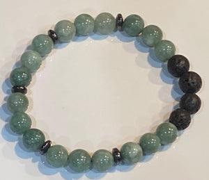 Aromatherapy Healing Stone Bracelet BURMA JADE - Oakwood Natural Living
