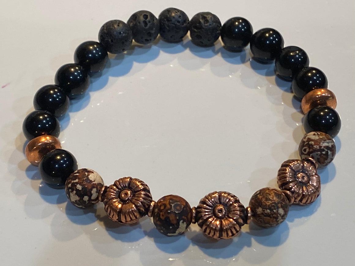 Aromatherapy Healing Stone Bracelet - Copper - Oakwood Natural Living