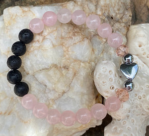 Aromatherapy Healing Stone Bracelet - Rose Quartz