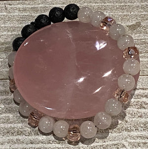 Aromatherapy Healing Stone Bracelet - Rose Quartz - Oakwood Natural Living