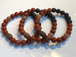 Aromatherapy Healing Stone Bracelet  - Recovery - Red Jasper - Oakwood Natural Living