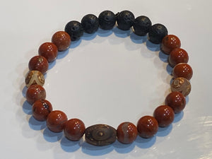 Aromatherapy Healing Stone Bracelet  - Recovery - Red Jasper - Oakwood Natural Living