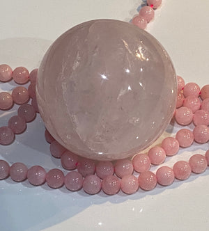 Rose Quartz  - Palm Stone,  Orb & Pendant