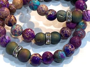 Aromatherapy Healing Stone Bracelet - GALAXY JASPER - Oakwood Natural Living