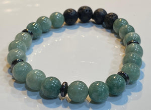 Aromatherapy Healing Stone Bracelet BURMA JADE - Oakwood Natural Living
