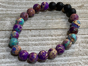 Aromatherapy Healing Stone Bracelet - GALAXY JASPER - Oakwood Natural Living