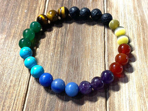 Aromatherapy Healing Stone Bracelet  CHAKRA - Oakwood Natural Living
