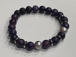 Aromatherapy Healing Stone Bracelet  - Lepidolite for Anxiety