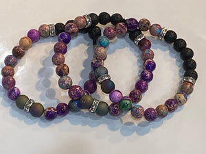 Aromatherapy Healing Stone Bracelet - GALAXY JASPER - Oakwood Natural Living